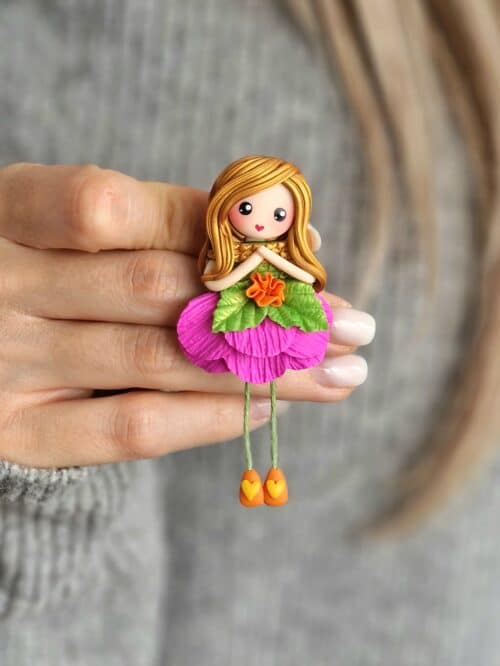 Brosa Dollme Flower Fuchsia 3