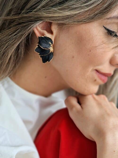 Cercei 3 Frunze Black