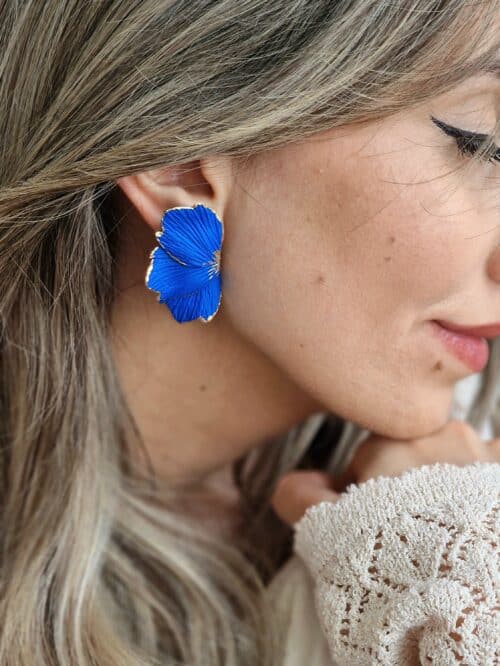 Cercei 3 Frunze Royal Blue