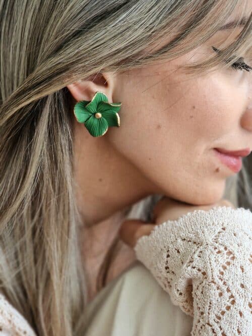 Cercei 5 Petale Forest Green