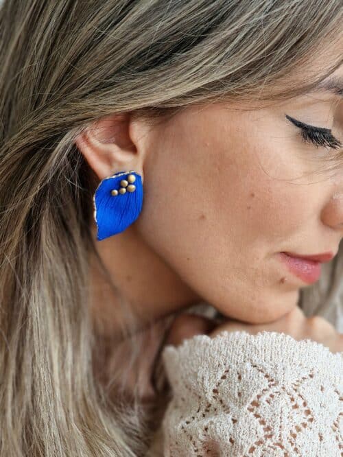 Cercei Frunza Royal Blue