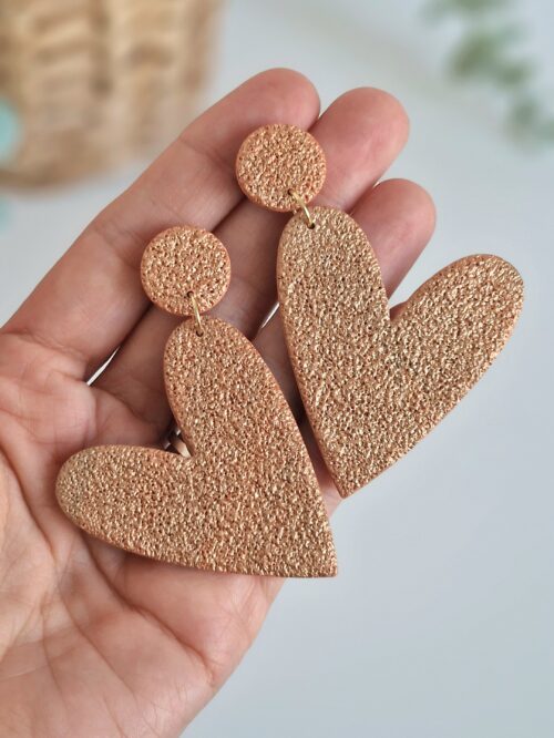 Cercei Big heart auriu
