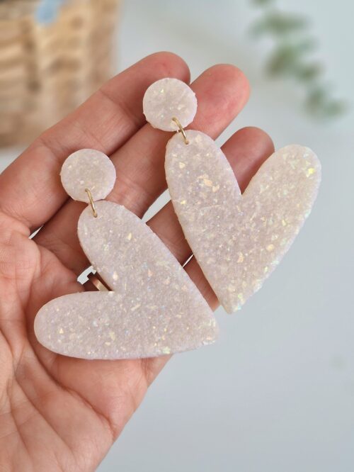 Cercei Big heart opal