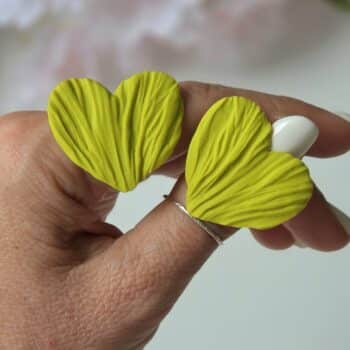 Cercei Amour Petals maxi - citron