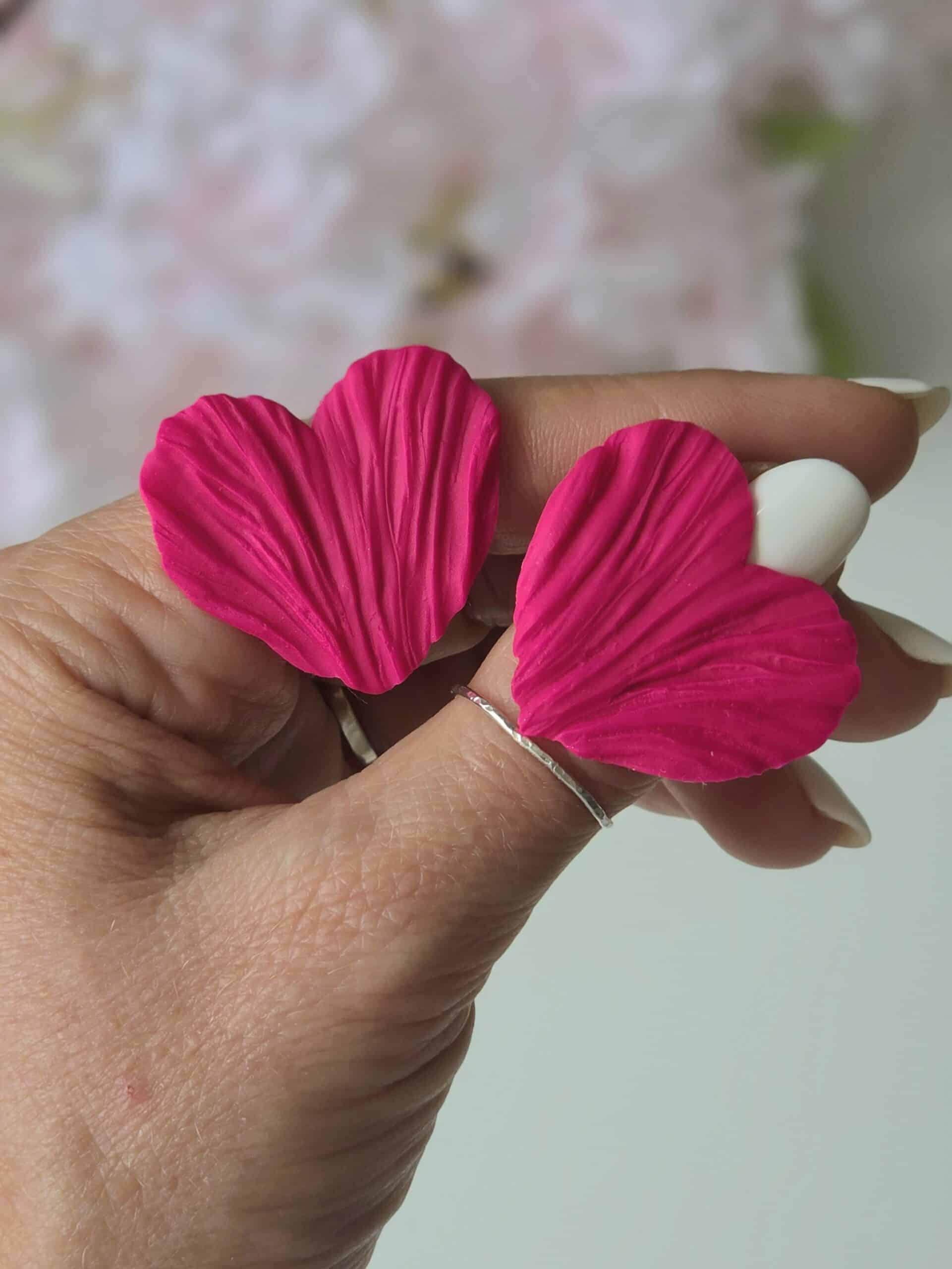 Cercei Amour Petals maxi - fuchsia