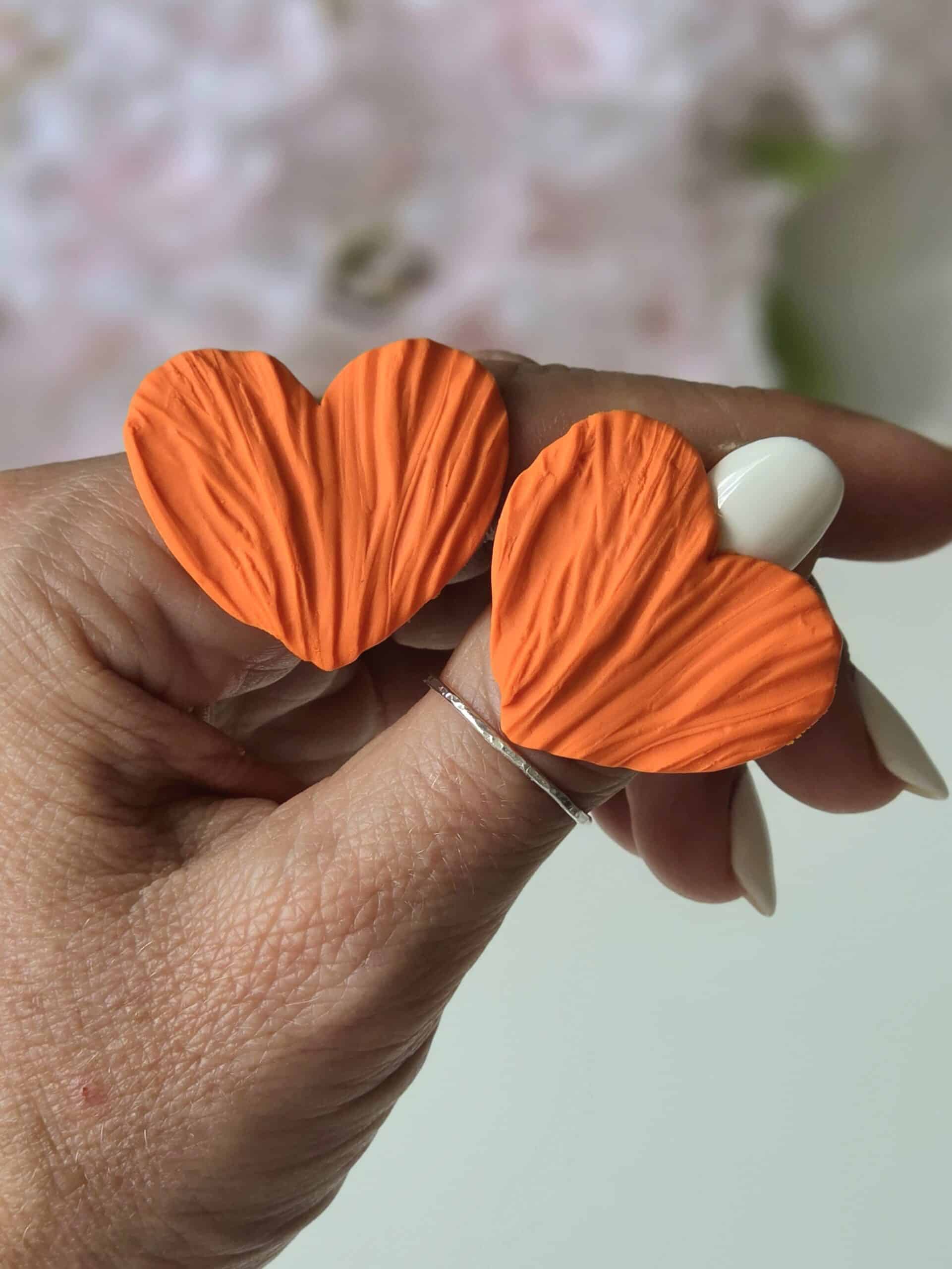 Cercei Amour Petals maxi - orange