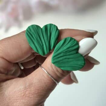 Cercei Amour Petals mini - green
