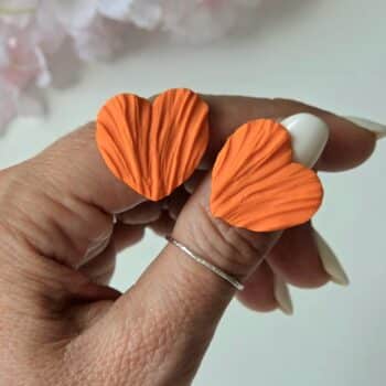 Cercei Amour Petals mini - orange