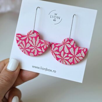 Cercei Evantai Pink Lace