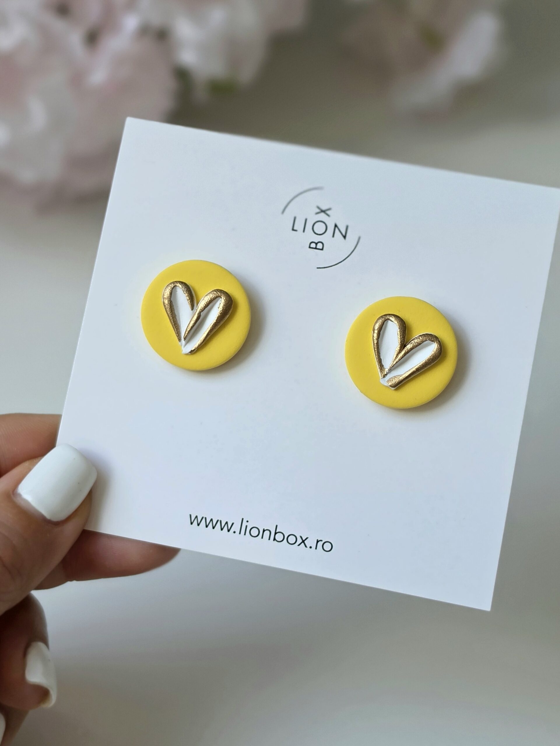 Cercei Lemon Gold Heart