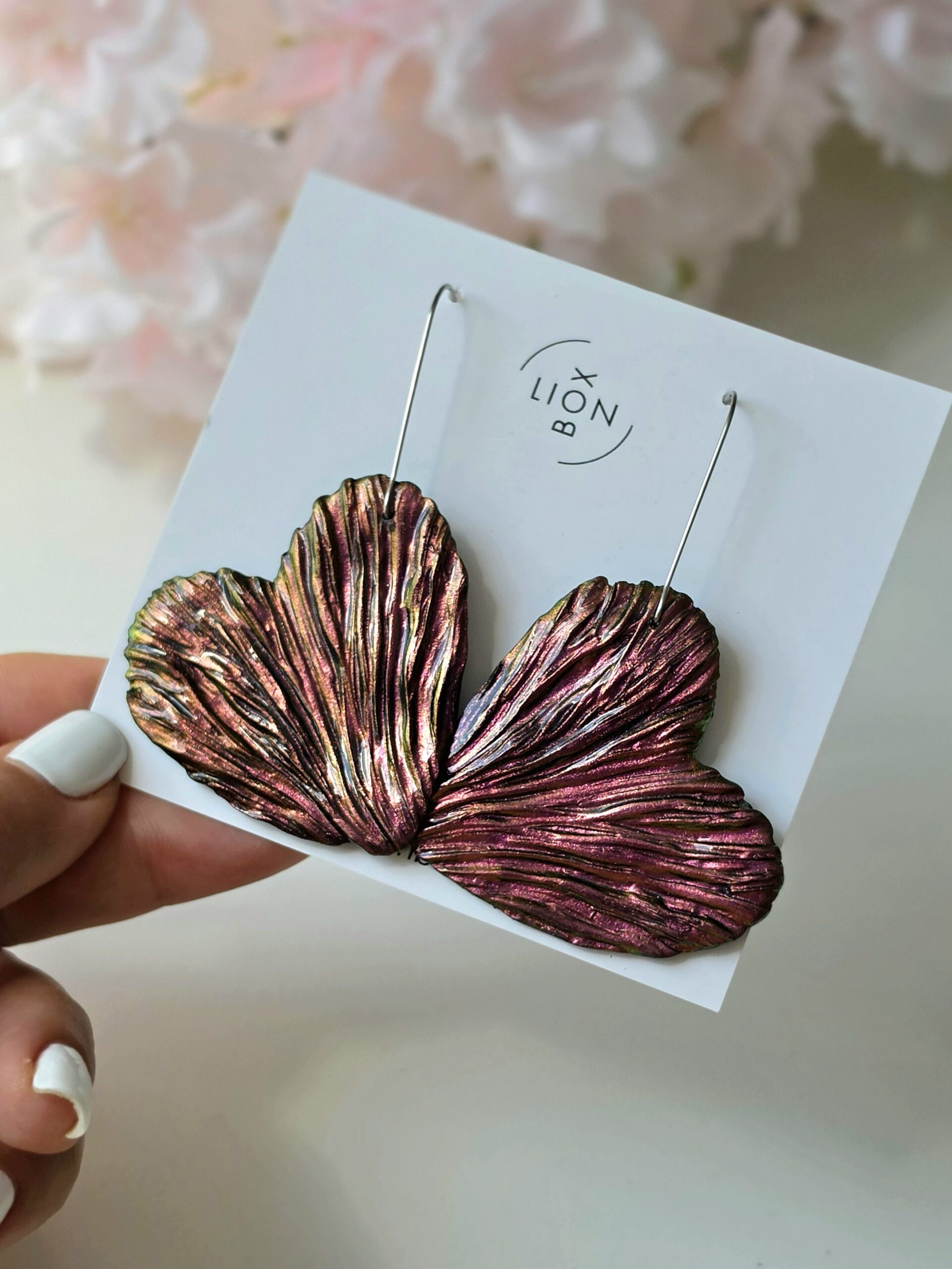 Cercei Petal Heart Bronze Mirage