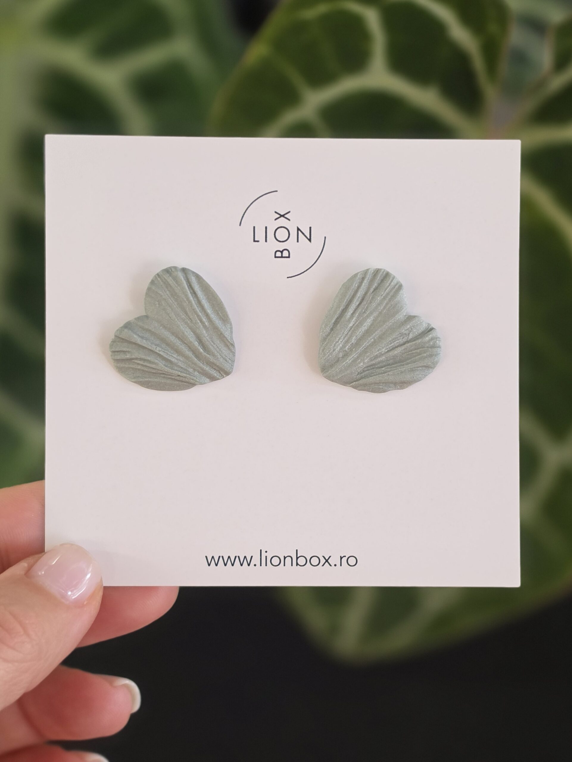Cercei Amour Mini Silver Green