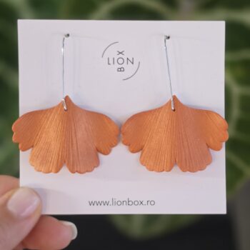 Cercei Ginkgo Biloba Warm Gold