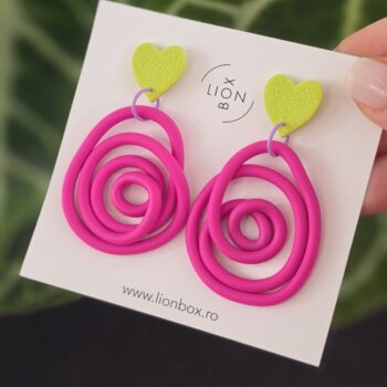 Cercei Spaghetti Pink Lime
